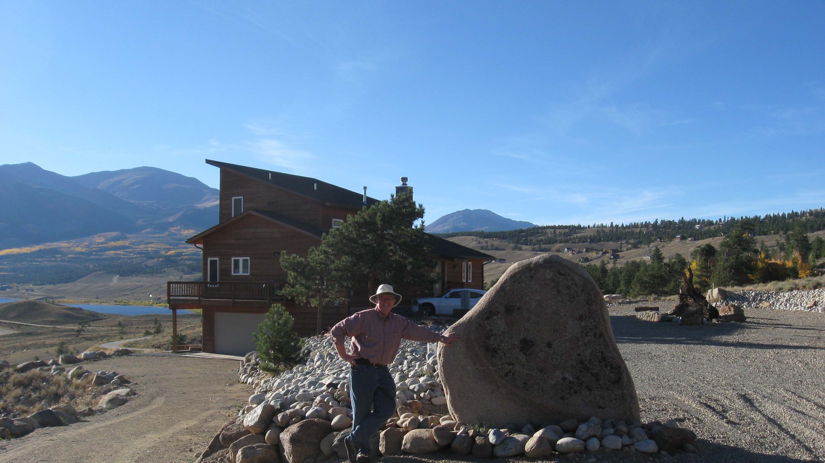 Adrian at Twin Lakes by rock